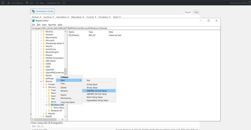 Anti-malware Service Executable Pada Windows