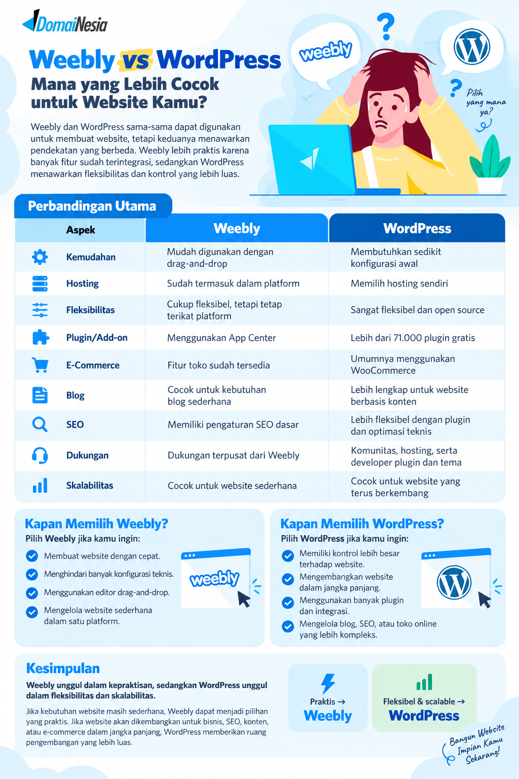 Weebly vs WordPress: Perbedaan dan Mana yang Lebih Cocok? 2 Weebly vs WordPress