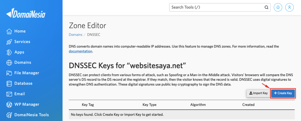 Cara Mengaktifkan DNSSEC di cPanel Hosting 5 Mengaktifkan DNSSEC di cPanel Hosting