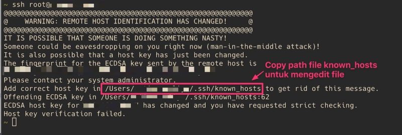 Mengatasi Remote Host Identification Has Changed Pada SSH