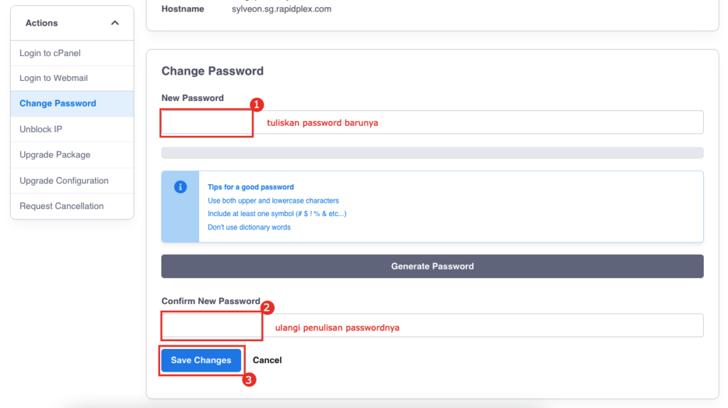 Cara Mengubah Password Akses SSH Hosting 6 Mengubah password akses SSH hosting