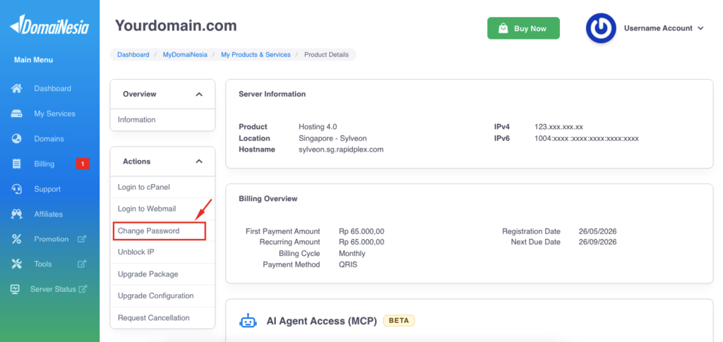 Cara Mengubah Password Akses SSH Hosting 5 Mengubah password akses SSH hosting
