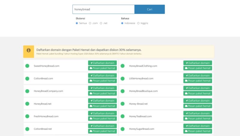 nama domain adalah