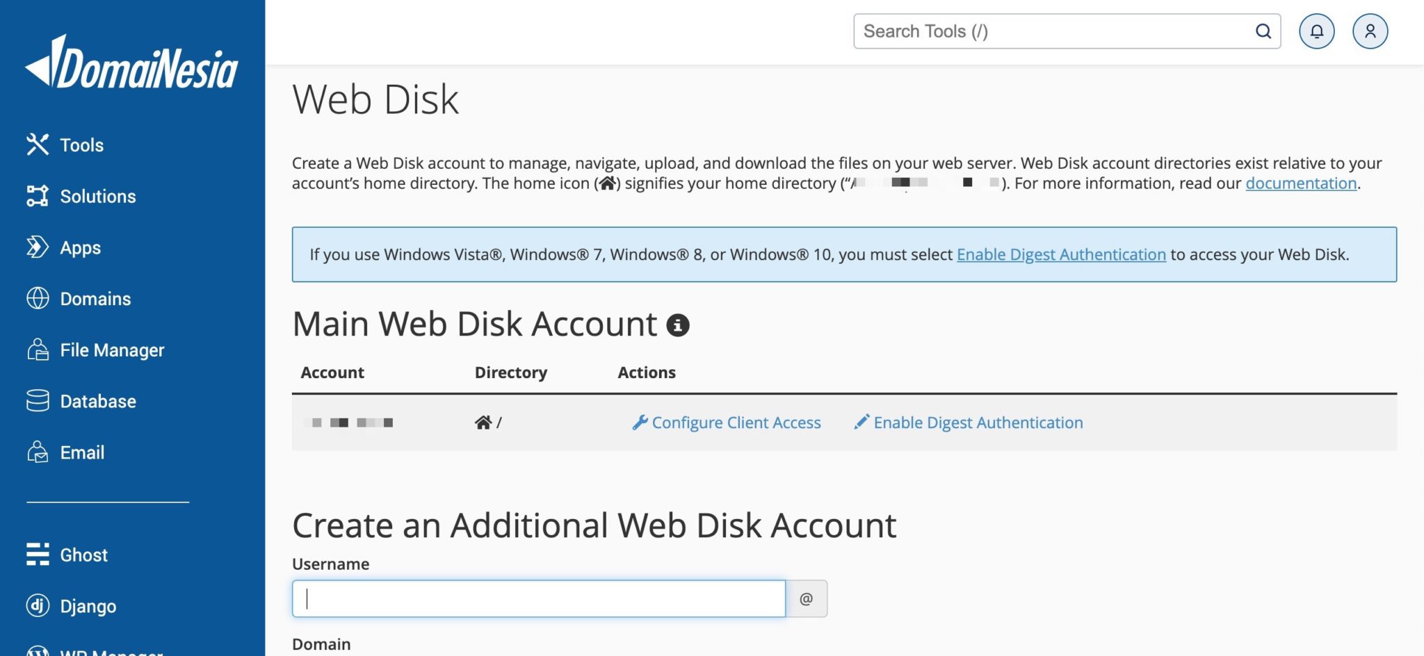 Cara Menggunakan  Disk cPanel Hosting DomaiNesia