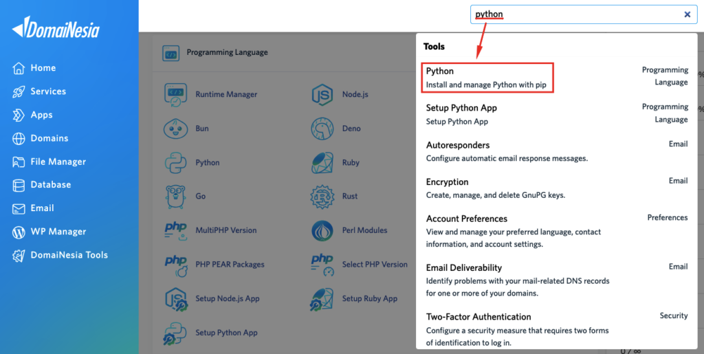 Cara Install Python di Hosting 4 Install Python di hosting
