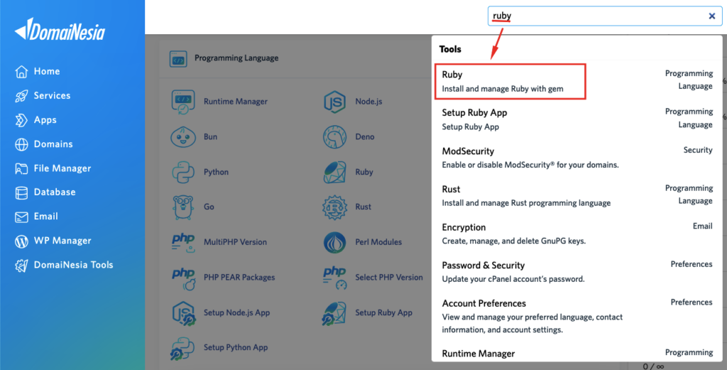 Cara Install Ruby di Hosting 4 Install Ruby di Hosting
