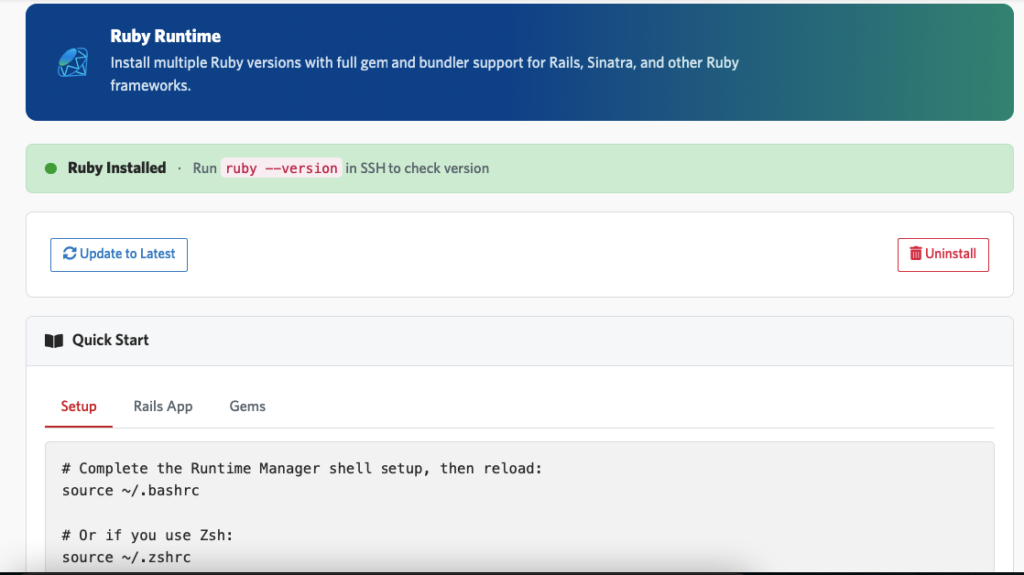 Cara Install Ruby di Hosting 6 Install Ruby di Hosting