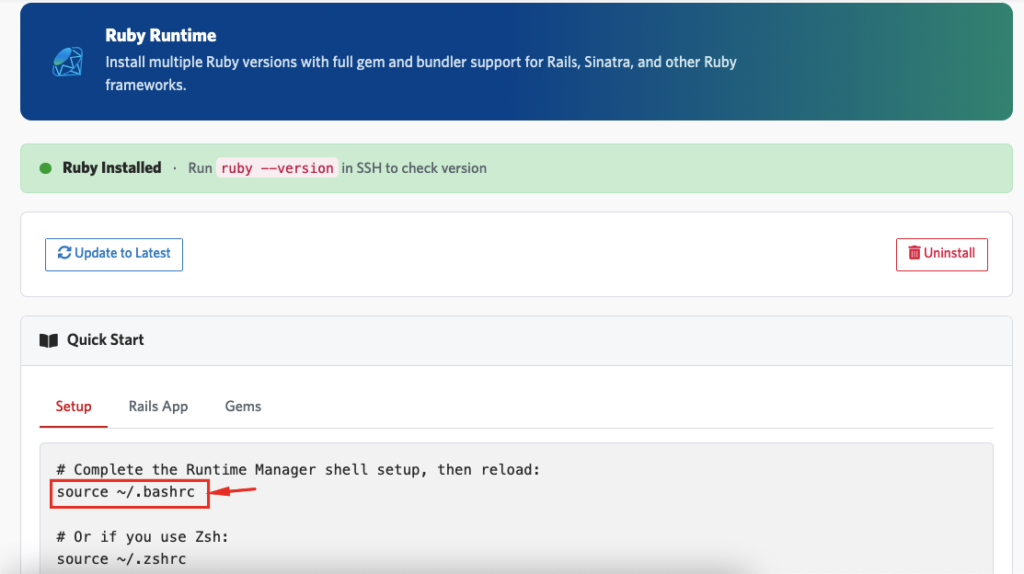 Cara Install Ruby di Hosting 7 Install Ruby di Hosting