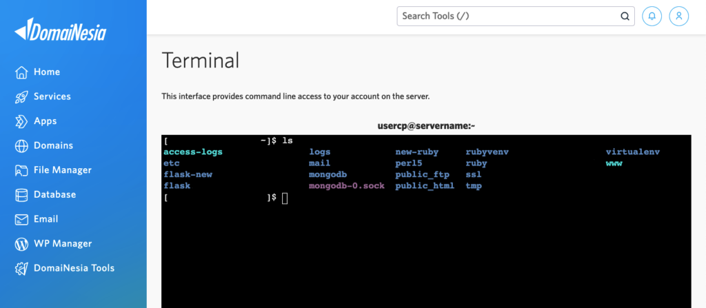 Cara Menggunakan Terminal cPanel di Hosting 6 terminal cPanel