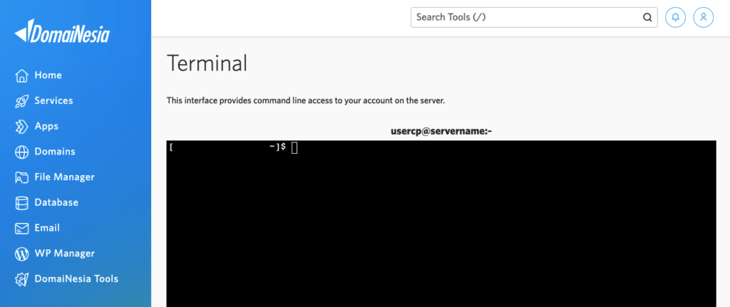 Cara Menggunakan Terminal cPanel di Hosting 5 terminal cPanel