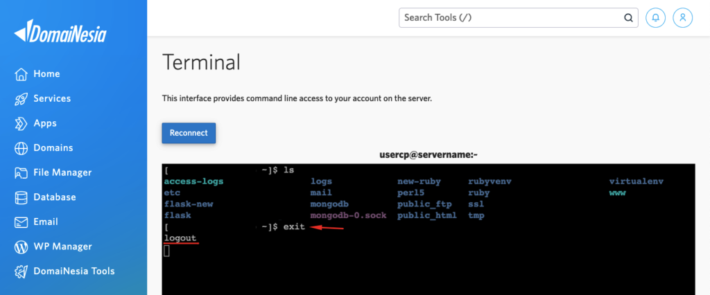Cara Menggunakan Terminal cPanel di Hosting 7 terminal cPanel