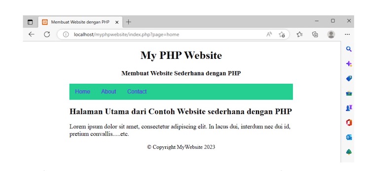 cara membuat website dengan php