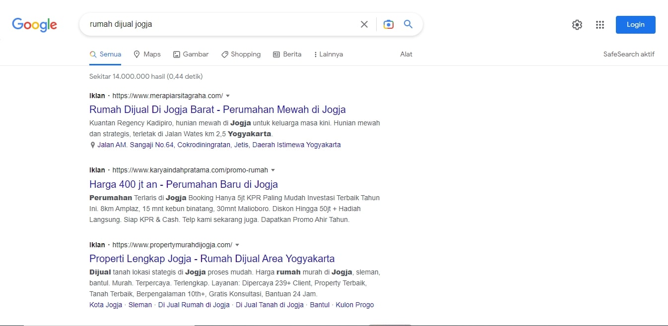 cara membuat website muncul di halaman pertama google