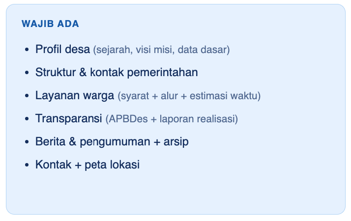 Cara Membuat Website Desa (WordPress) + Contoh Struktur Menu & Fitur Wajib 7 Cara Membuat Website Desa
