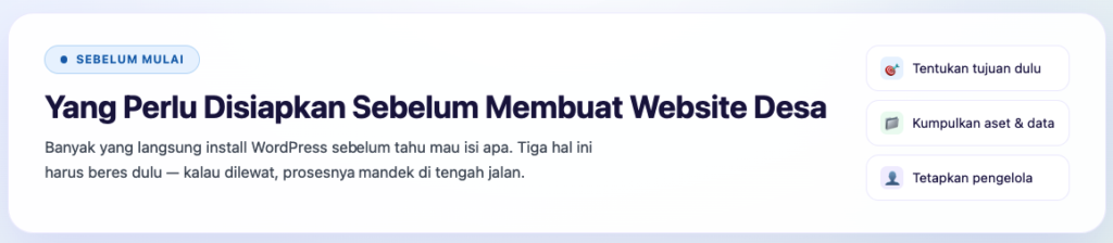 Cara Membuat Website Desa (WordPress) + Contoh Struktur Menu & Fitur Wajib 2 Cara Membuat Website Desa
