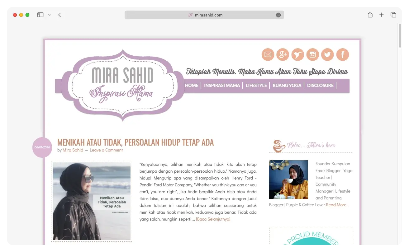 Blog Mira Sahid