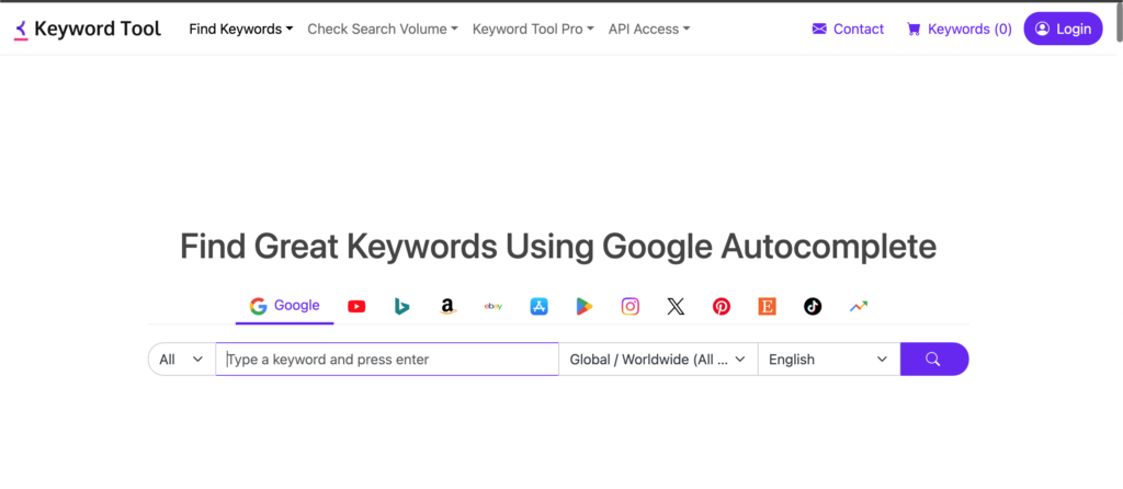 Keywordtool IO