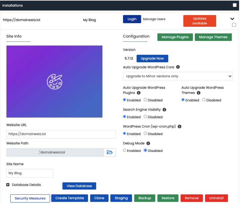 Cara Manage Website WordPress dari WP Manager cPanel