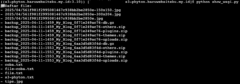 Object Storage dengan Python