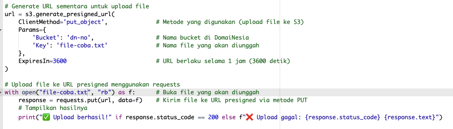 Object Storage dengan Python