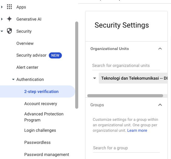 Cara setting Google Workspace