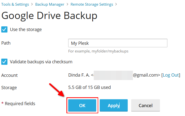 Cara Backup Ke Google Drive, Dropbox, OneDrive Di Plesk