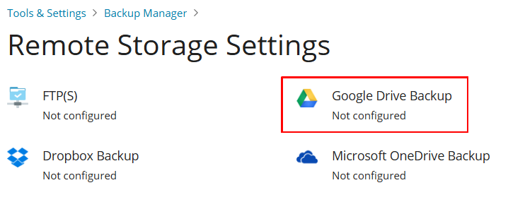 Cara Backup Ke Google Drive, Dropbox, OneDrive Di Plesk