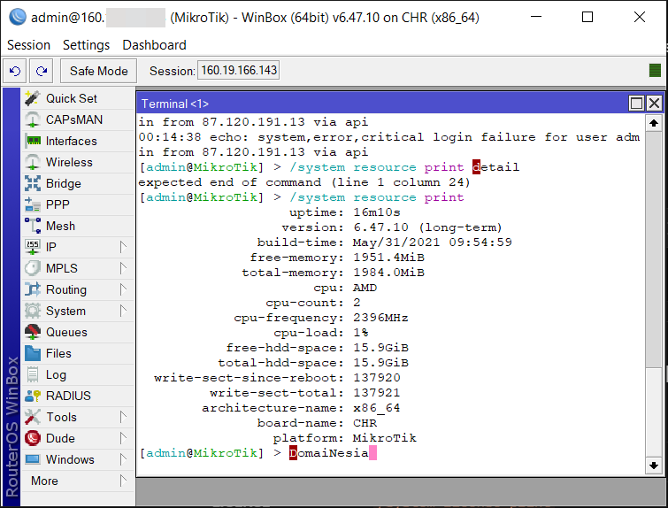 Cara Install Mikrotik CHR di VPS