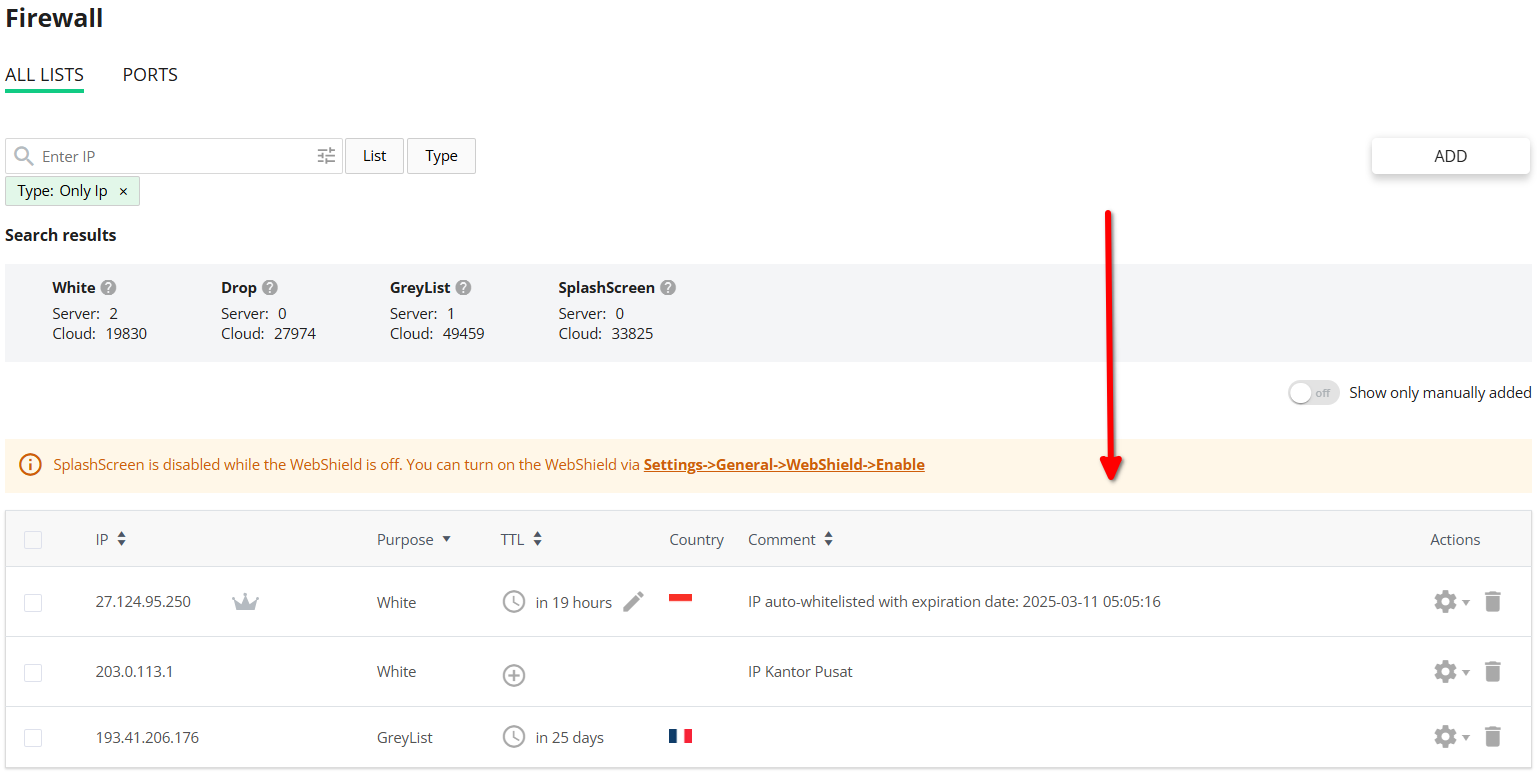 Cara Whitelist/Blacklist IP Pada Imunify360 di VPS Plesk