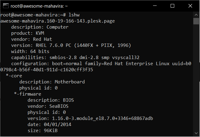 Cara Cek Spesifikasi Teknis VPS Melalui SSH & MyDomaiNesia
