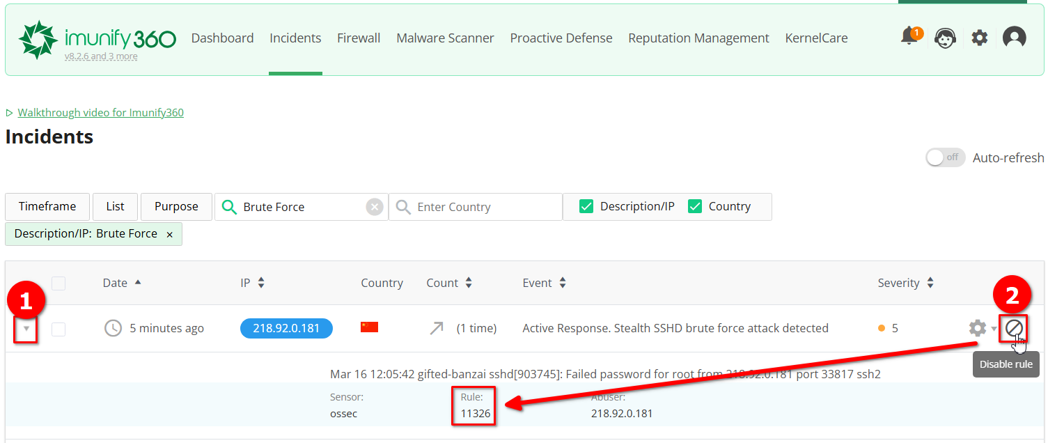 Deteksi Serangan di VPS Dengan Fitur Incidents Imunify360