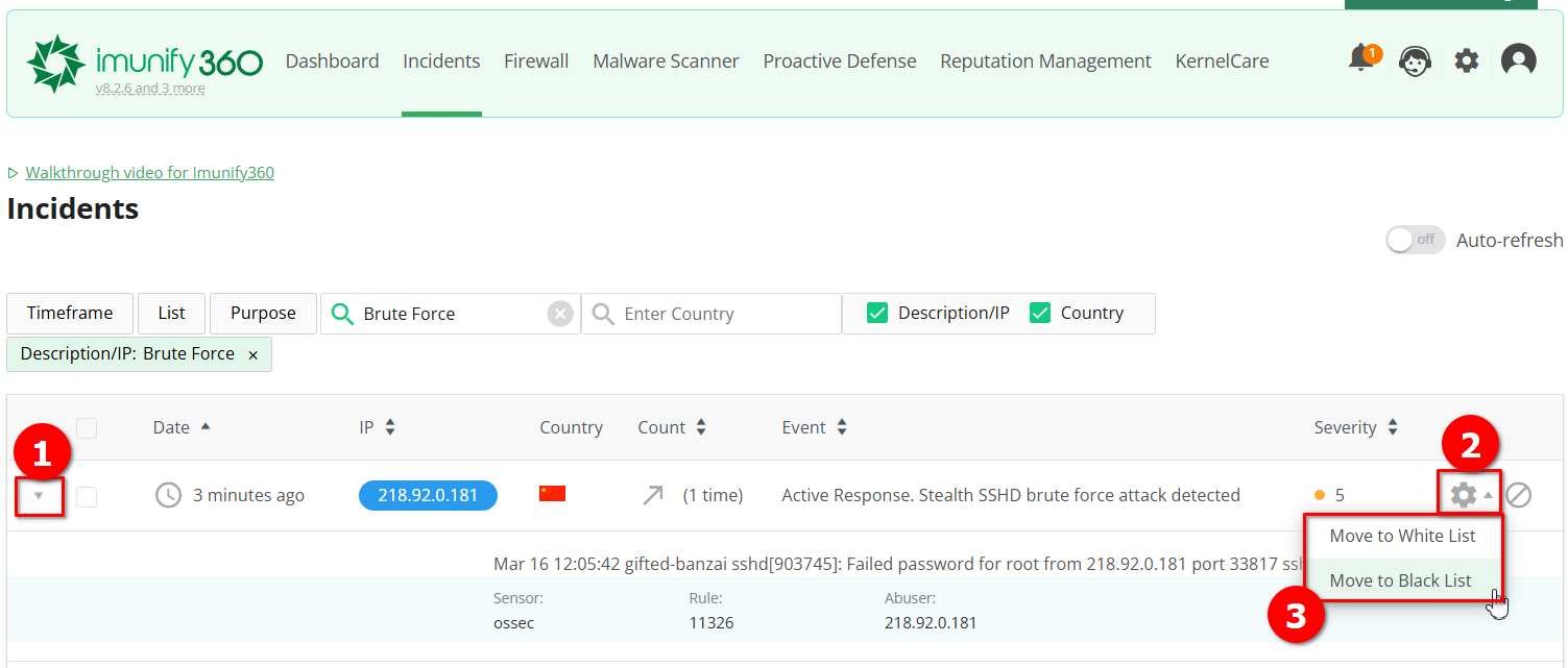 Deteksi Serangan di VPS Dengan Fitur Incidents Imunify360