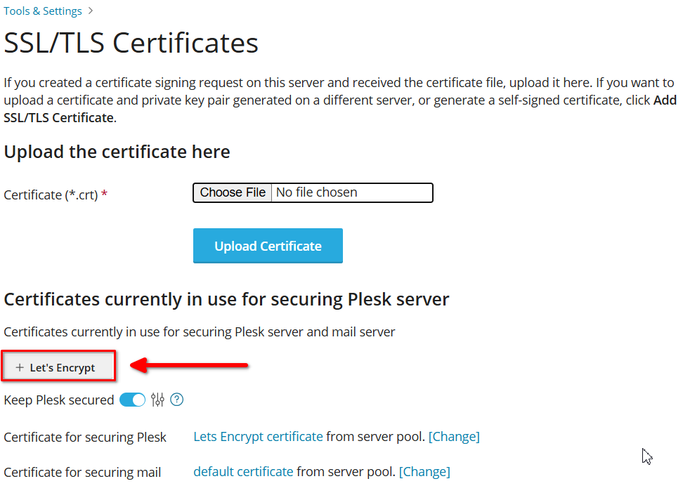 Cara Install SSL/HTTPS Let’s Encrypt di Hostname Plesk VPS