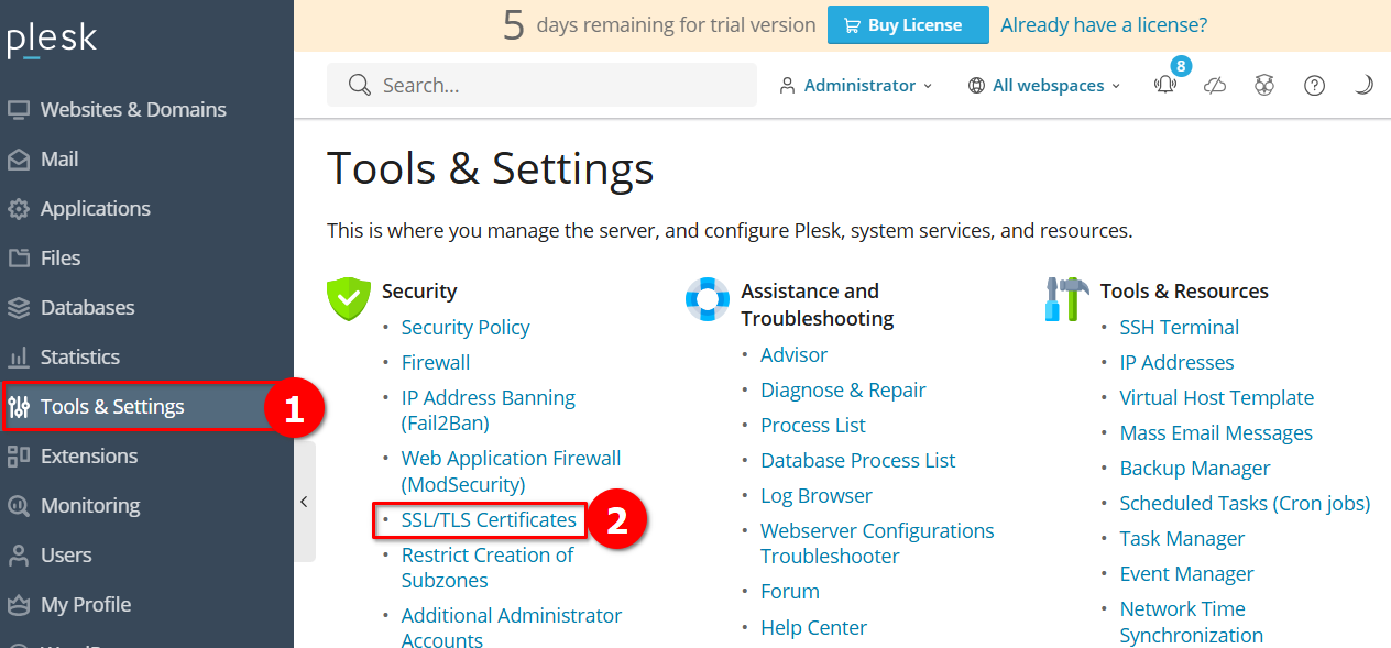 Cara Install SSL/HTTPS ZeroSSL di Hostname Plesk Pada VPS