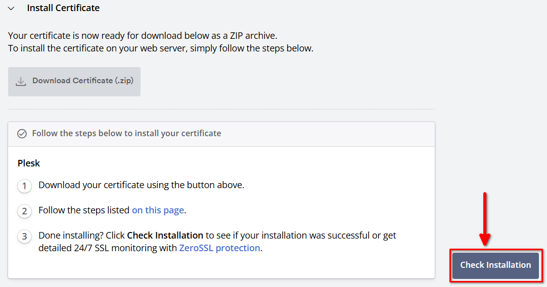 Cara Install SSL/HTTPS ZeroSSL di Hostname Plesk Pada VPS