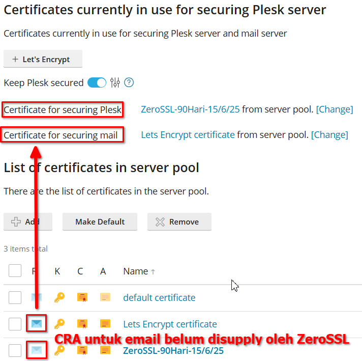 Cara Install SSL/HTTPS ZeroSSL di Hostname Plesk Pada VPS