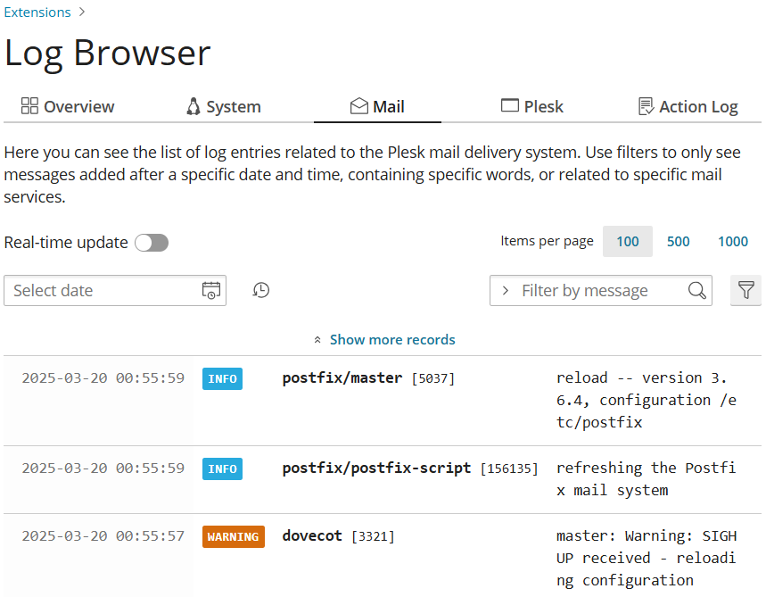 Cara Melihat Seluruh Log Aktivitas Server di Plesk Panel