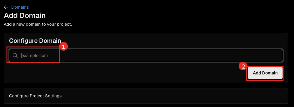 Custom Domain di Vercel