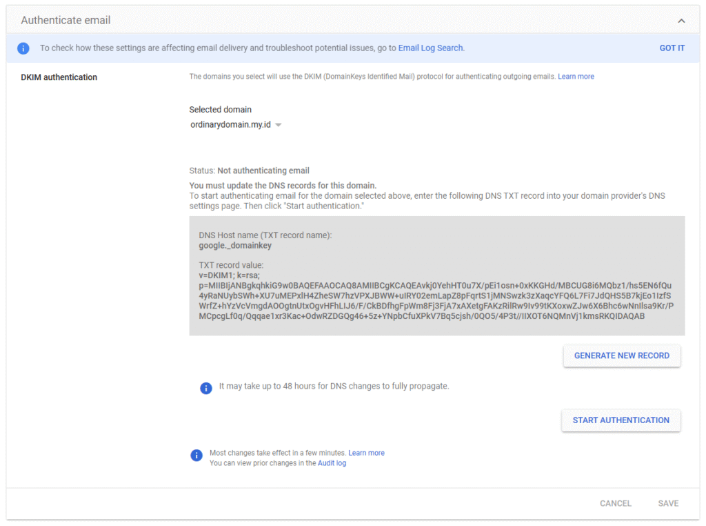 Cara setting Google Workspace