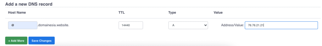 Custom Domain di Vercel