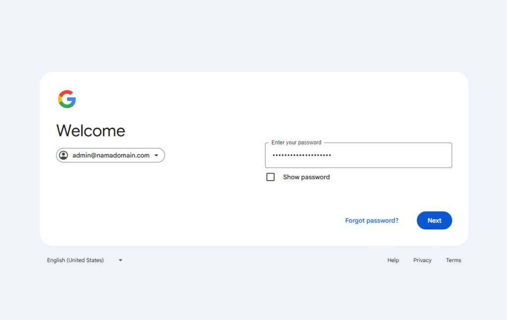 Cara setting Google Workspace