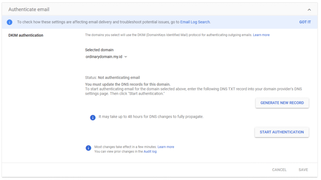Cara setting Google Workspace