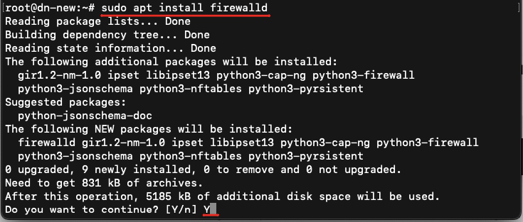 Instalasi Firewalld