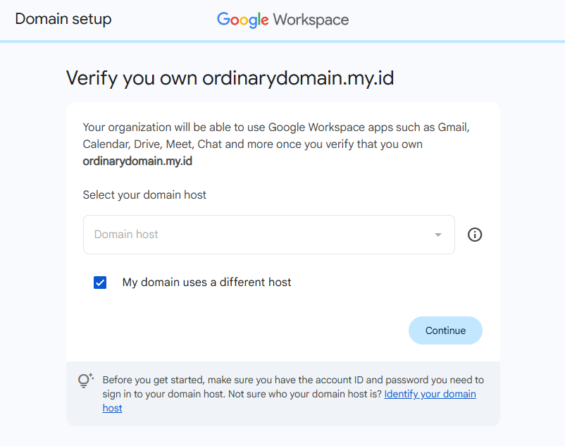 Cara setting Google Workspace