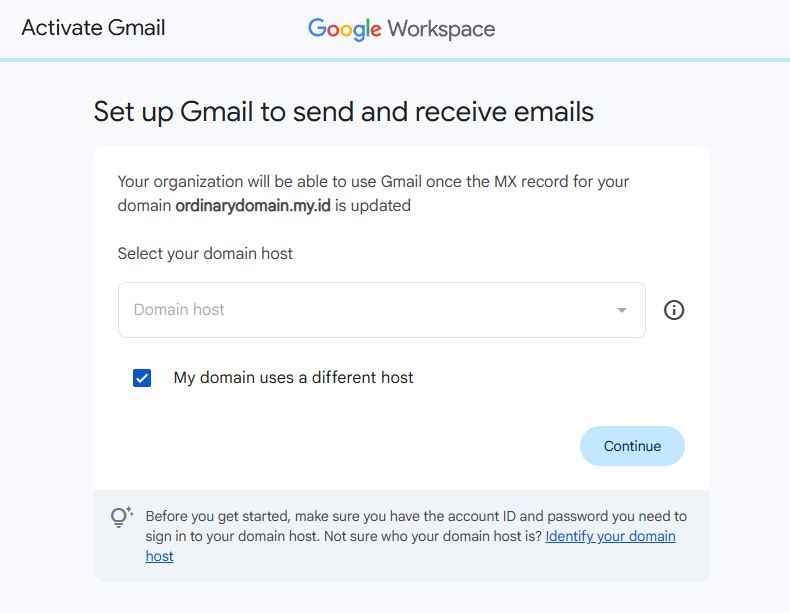 Cara setting Google Workspace