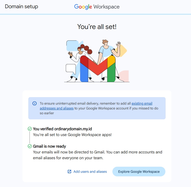 Cara setting Google Workspace