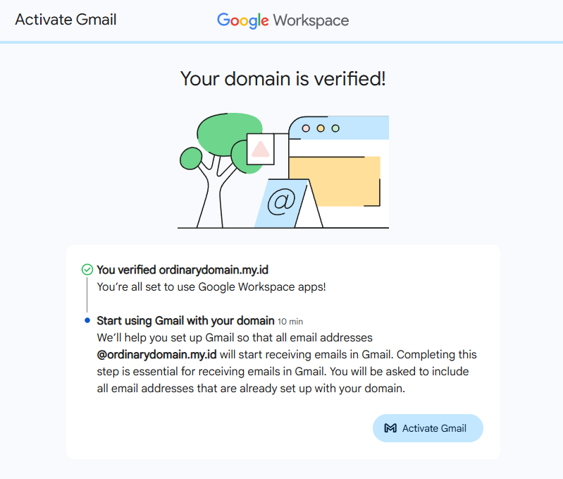 Cara setting Google Workspace