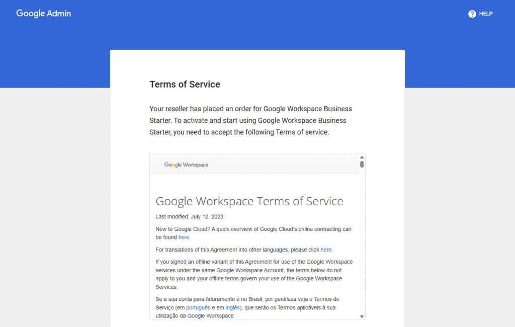 Cara setting Google Workspace