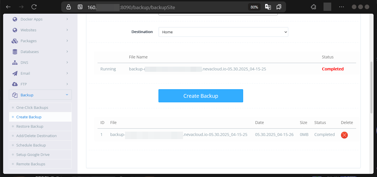 Cara Backup Dan Restore Web di CyberPanel Pada Cloud VPS