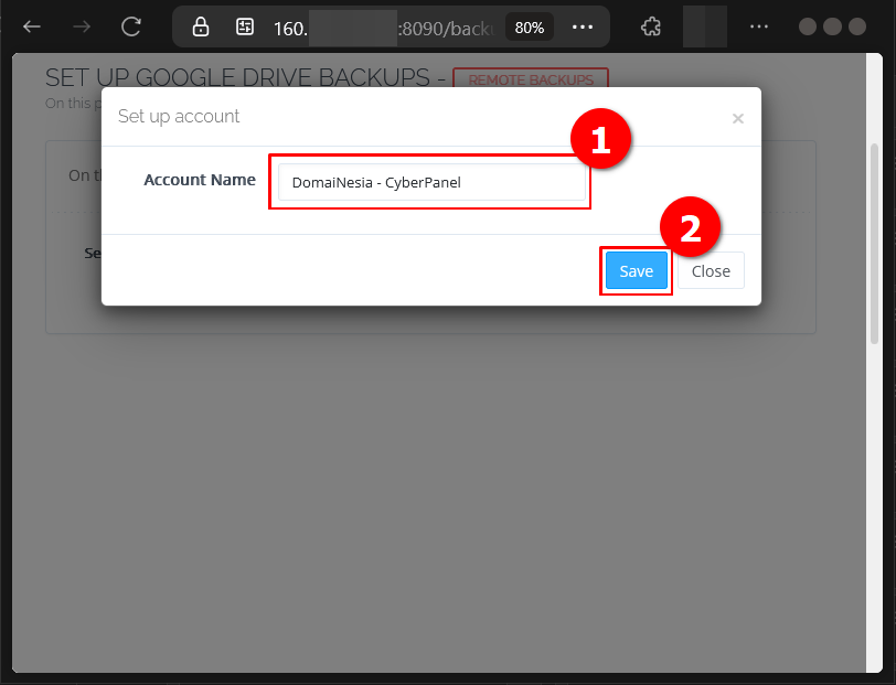 Cara Backup Dengan Google Drive di CyberPanel Pada VPS